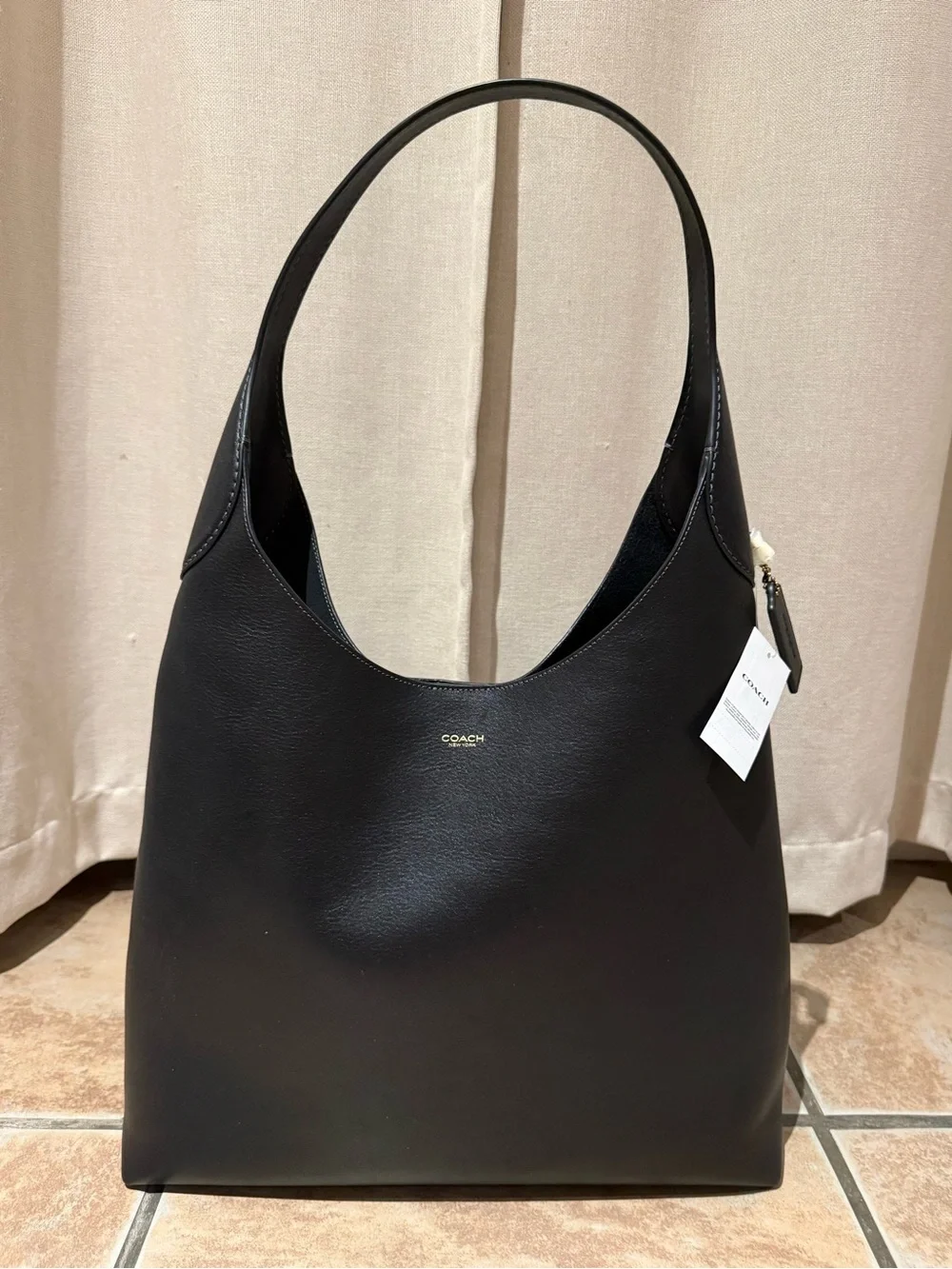 Coach Brooklyn 39 Black Leather Bag New